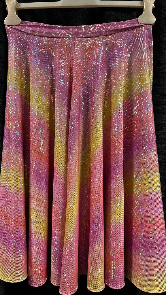 Klok rok roze en geel met top