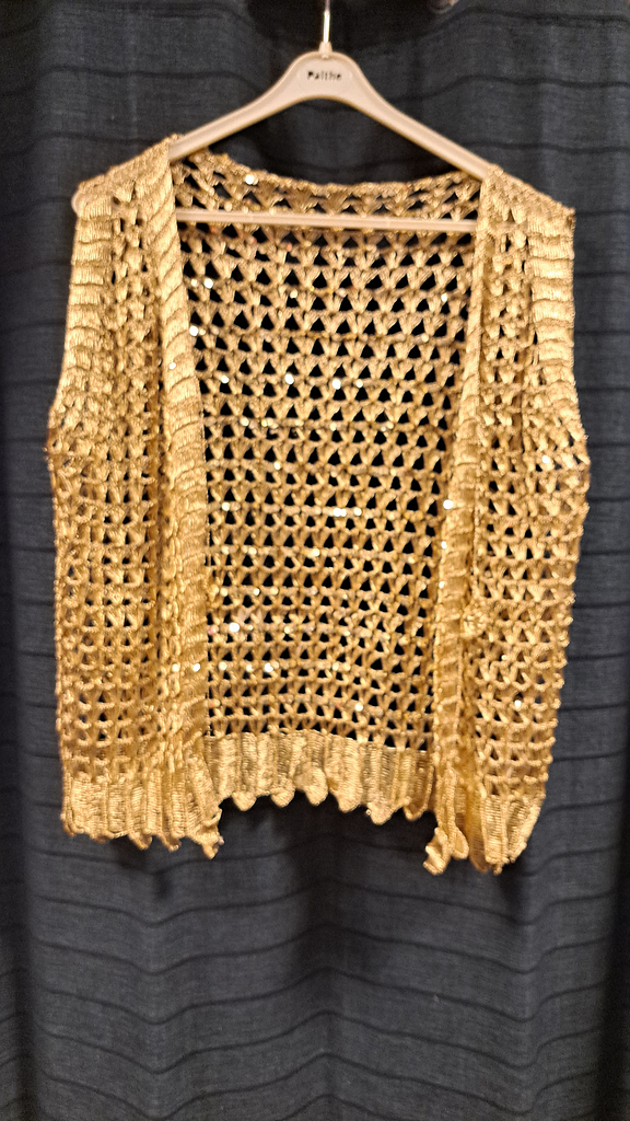 Gilet goud geblokt