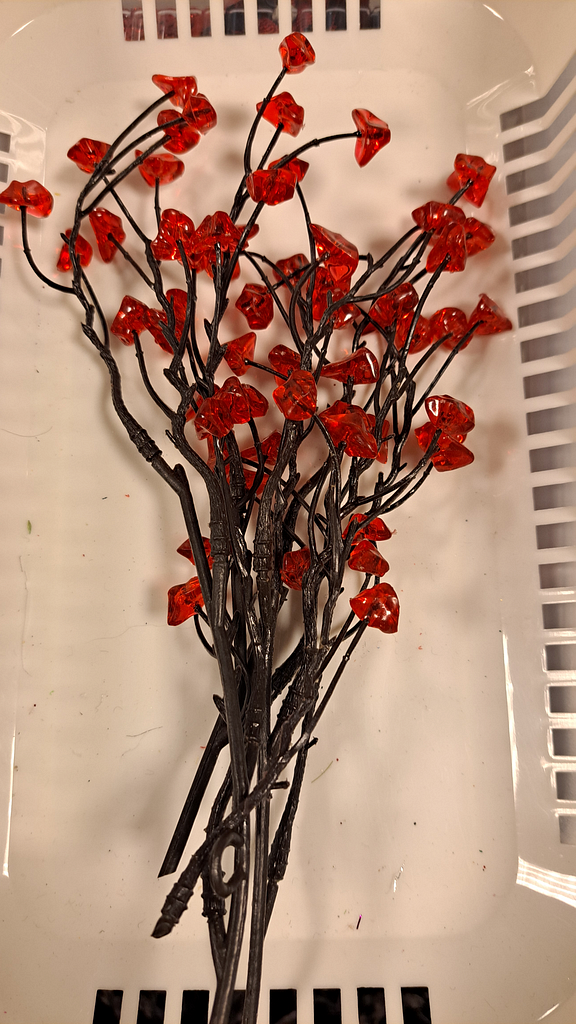 Haarclip zwart rood