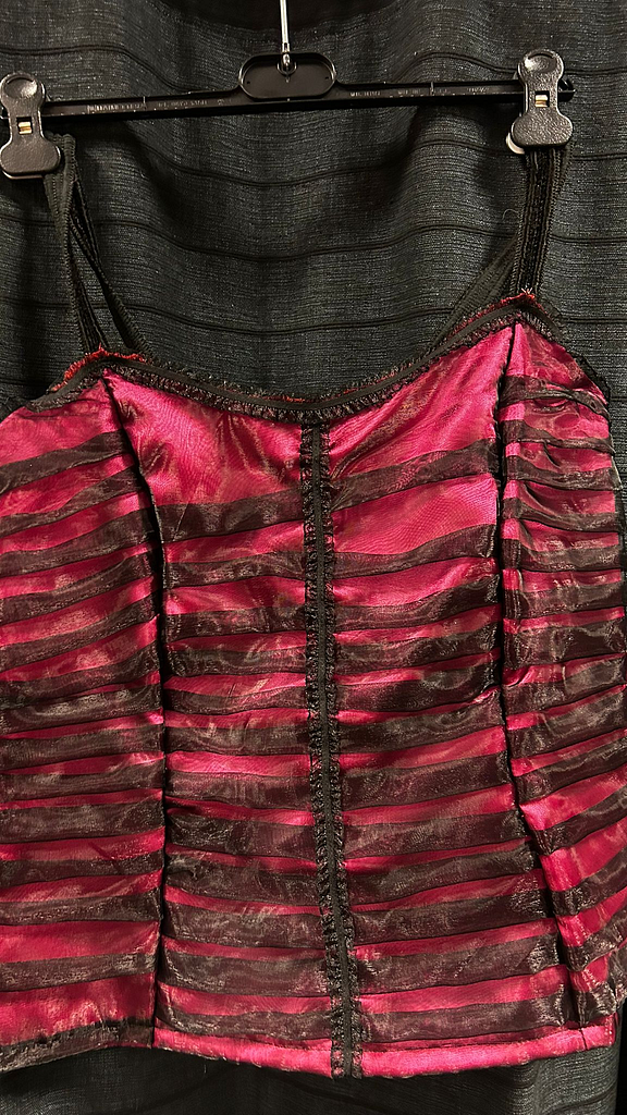 Halter top zwarte strepen