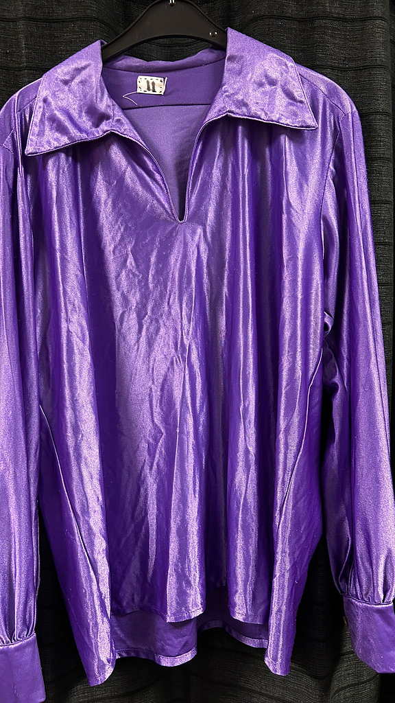 Dames blouse paars lange mouw