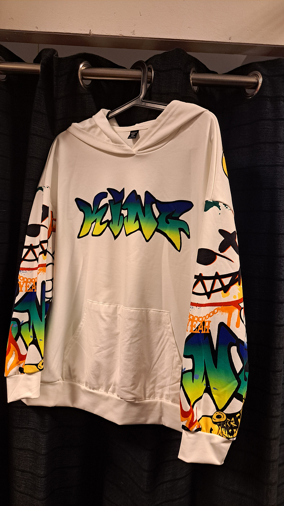 Witte Trui met graffiti print