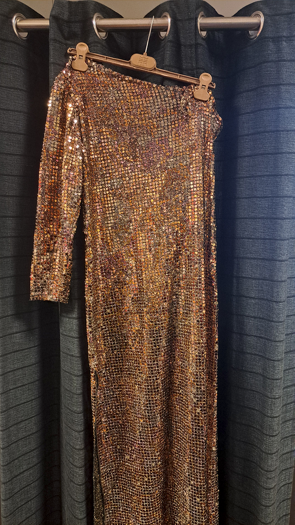 Jurk brons gouden glitters