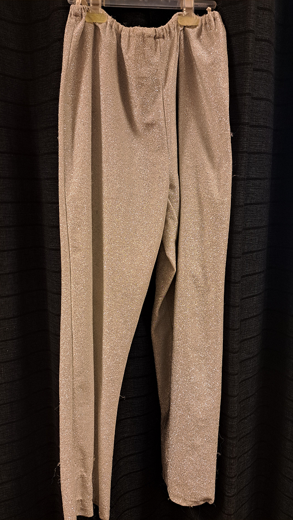 Broekpak licht grijs glitters 