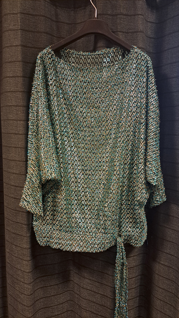 Groene glitter blouse