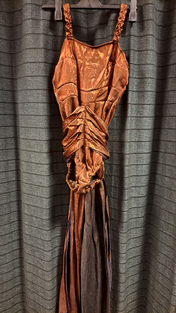 Herfst kleuren top met heupomslag