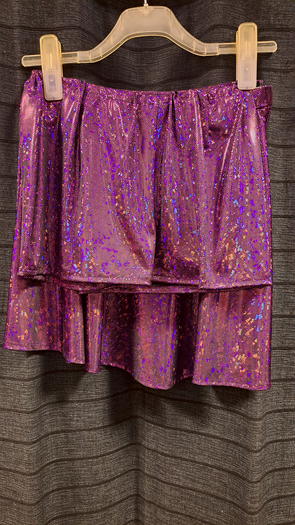 Paarse top met ruffels