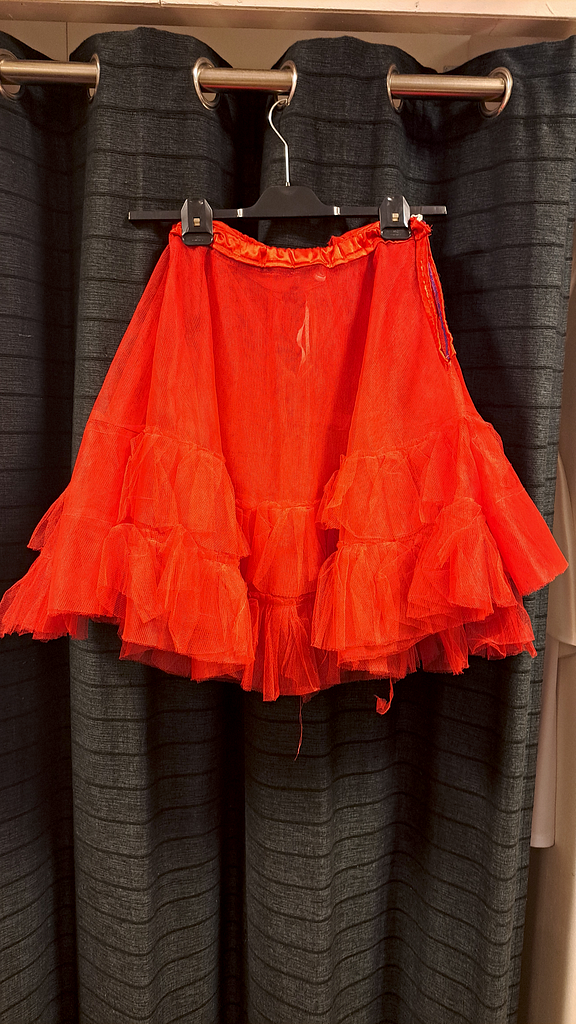 Petticoat onderrok zwart en rood