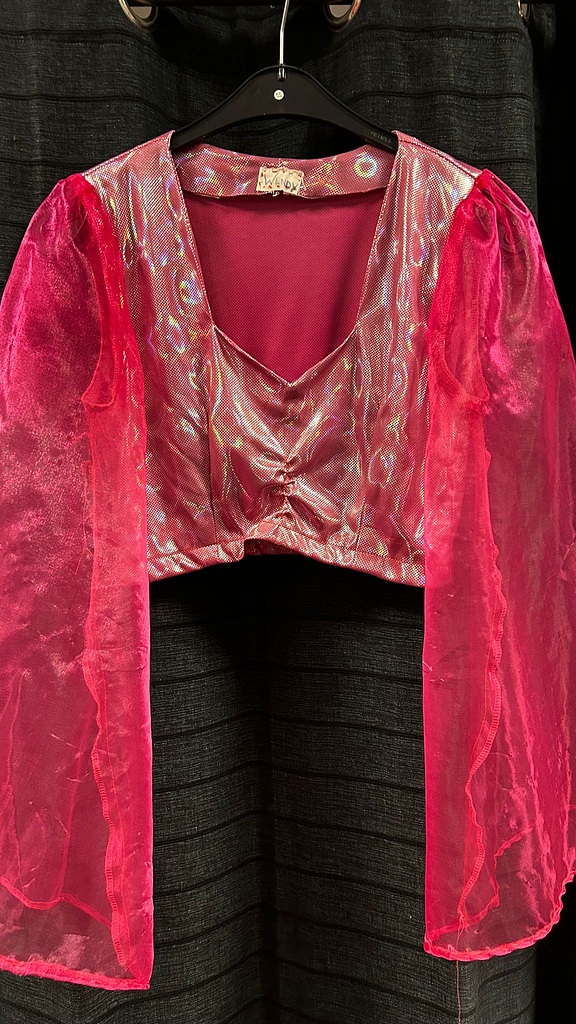 Fuchsia roze glitter broek 