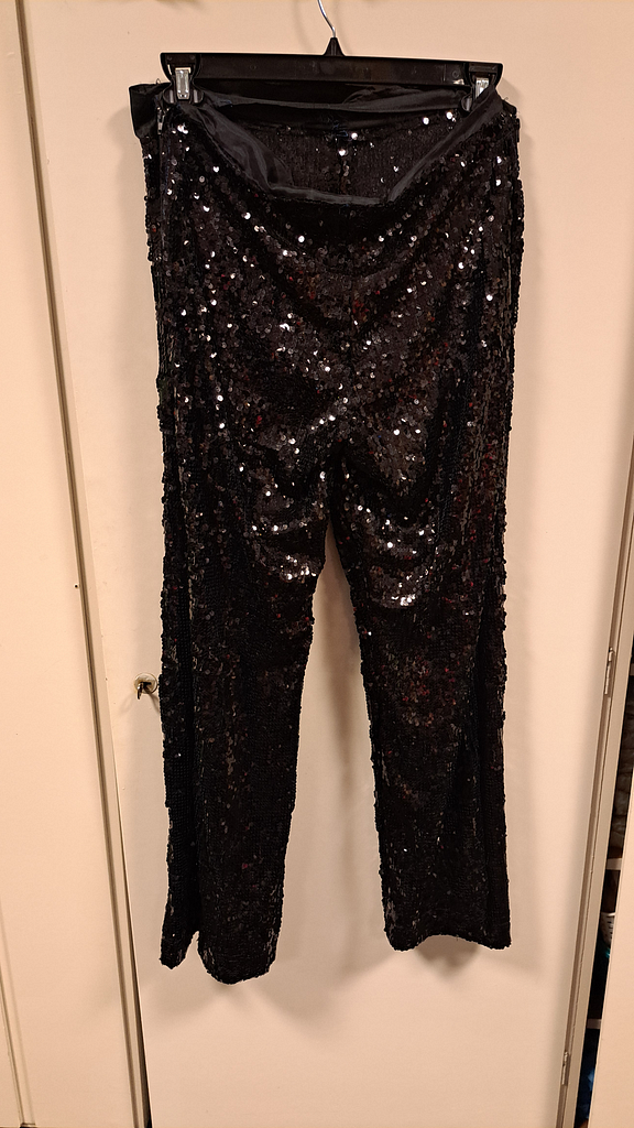 Zwarte pailletten broek