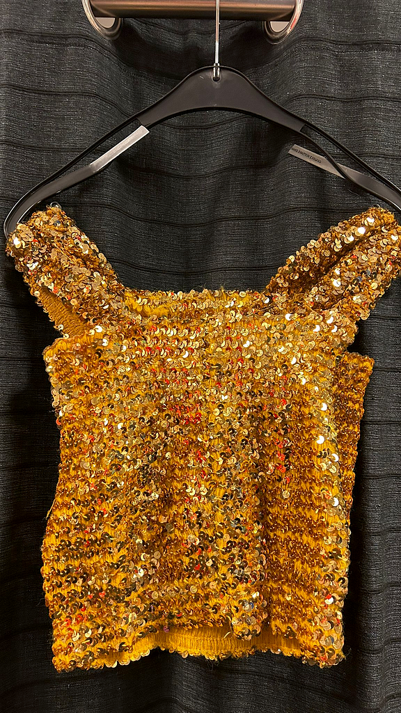 Gouden pailletten top