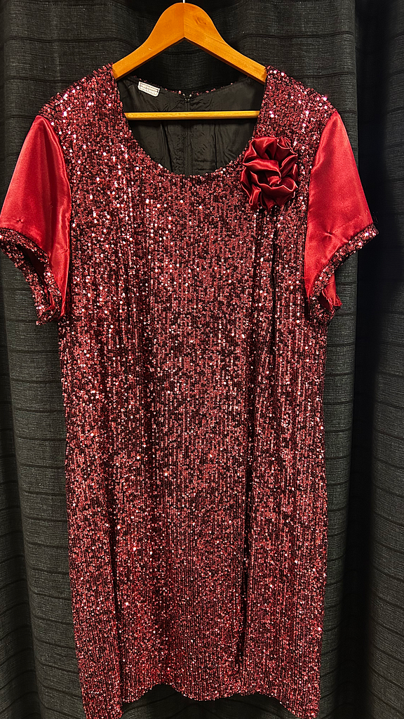 Roze pailletten jurk