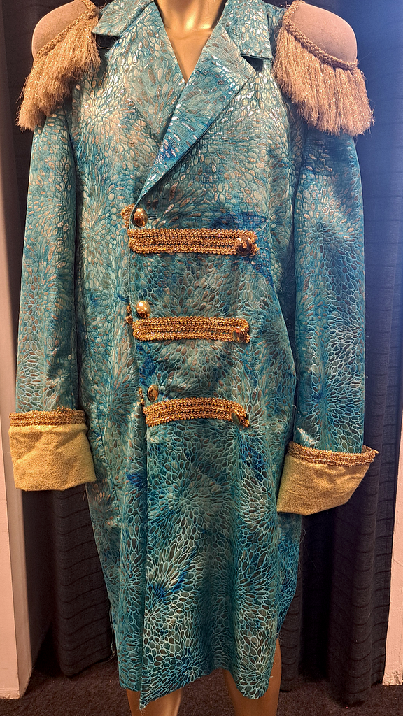 Barrok stijl licht blauwe jas