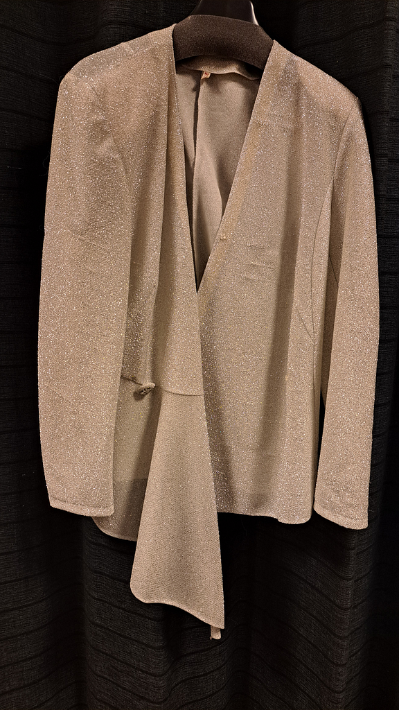 Broekpak licht grijs glitters 