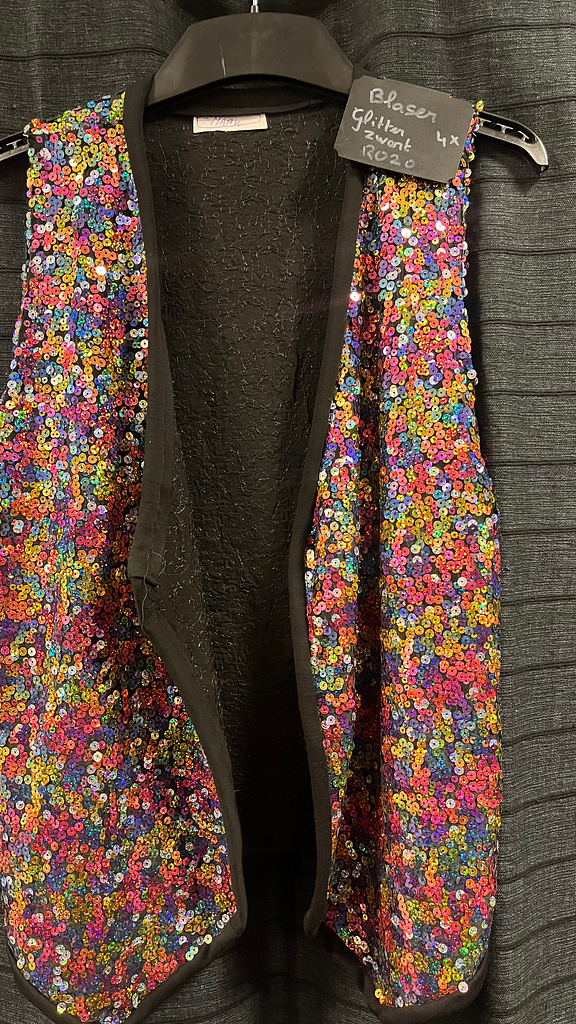 Gilets pailetten zwart