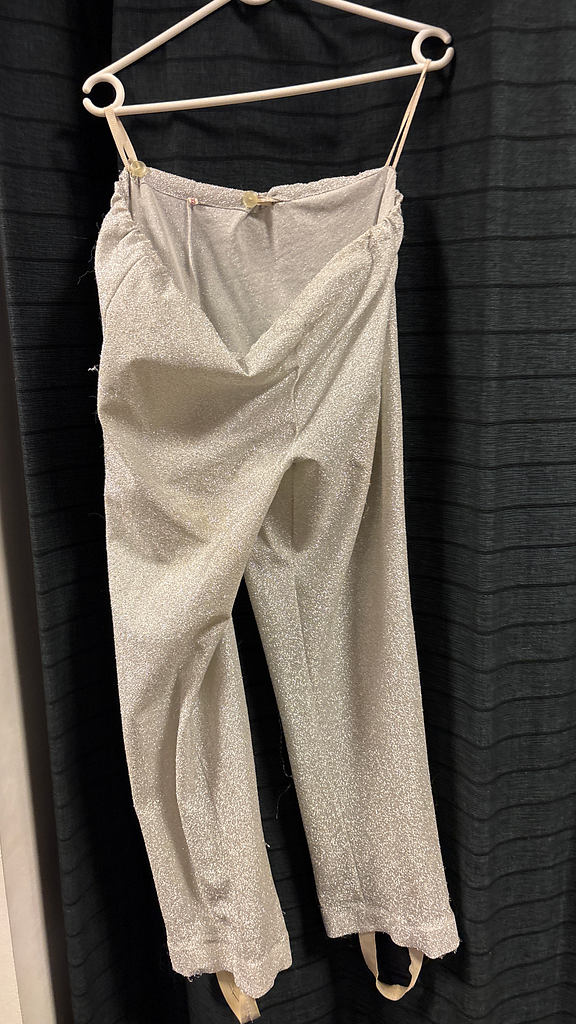 Witte broek met subtiele glitter