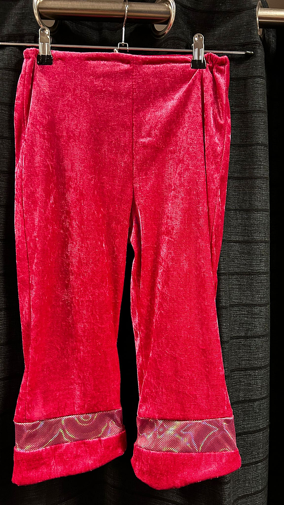 Fuchsia roze glitter broek 