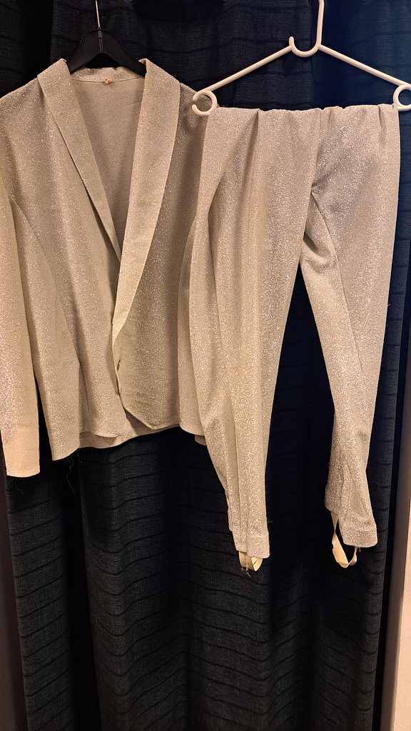 Kostuum colbert zilver glitter 