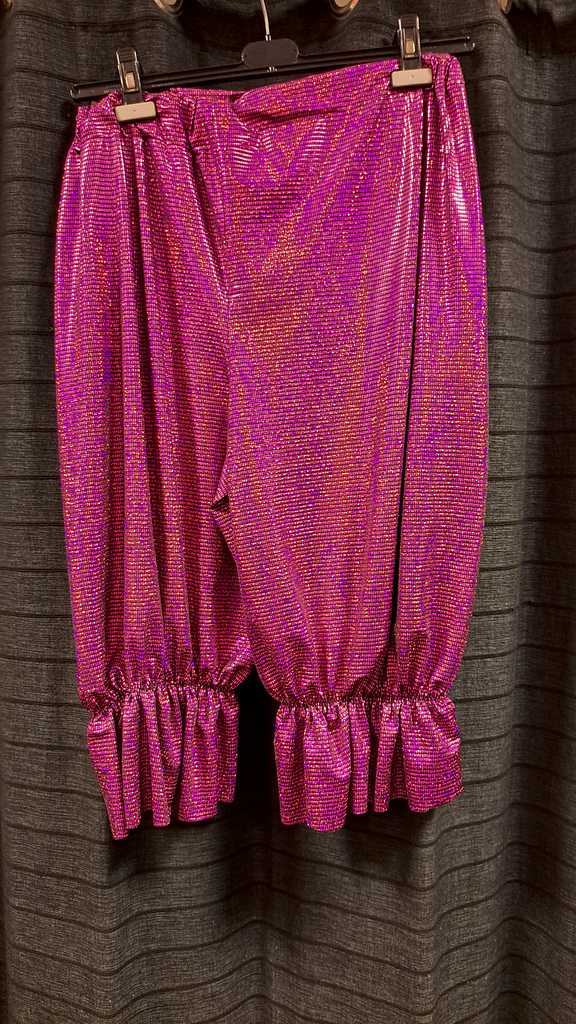 Roze zwarte glitter pofbroek