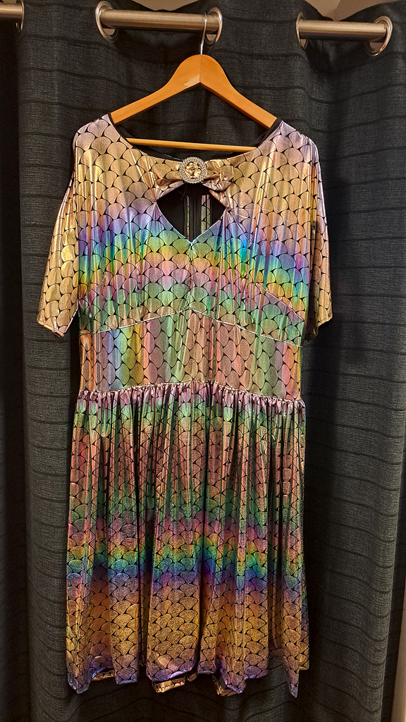 Regenboog jurk korte mouw