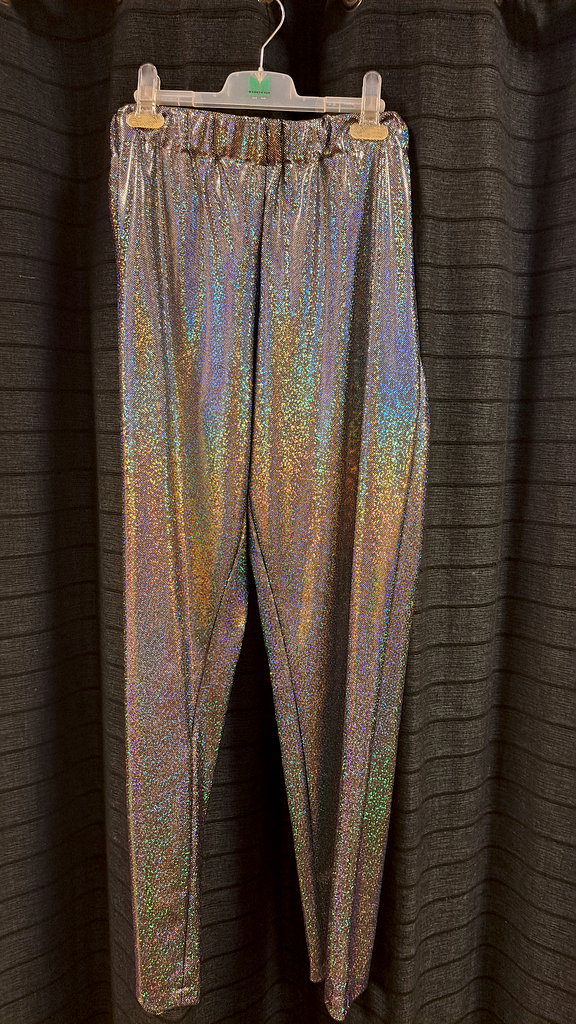 Zilver glitter broek 