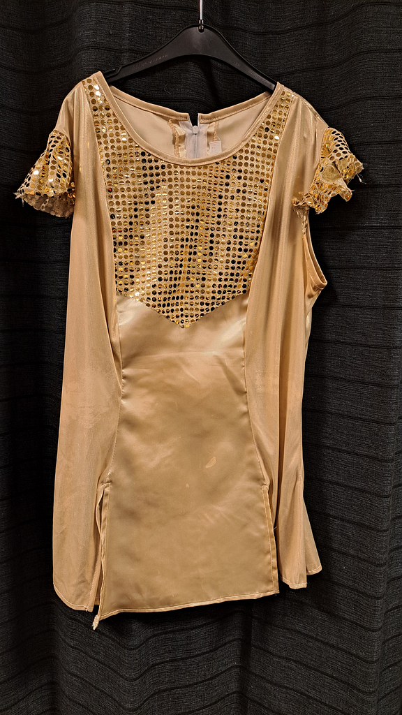 Jurk goud en mouwloos