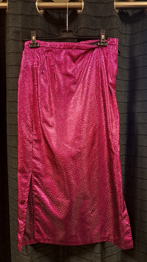 Lange roze glitter rok