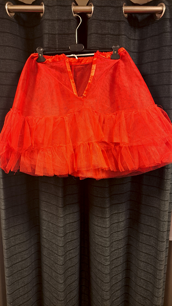 Petticoat onderrok zwart en rood