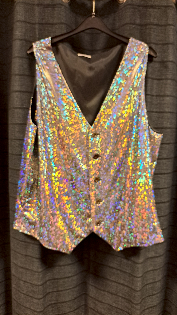 Multicolor glitter gilet