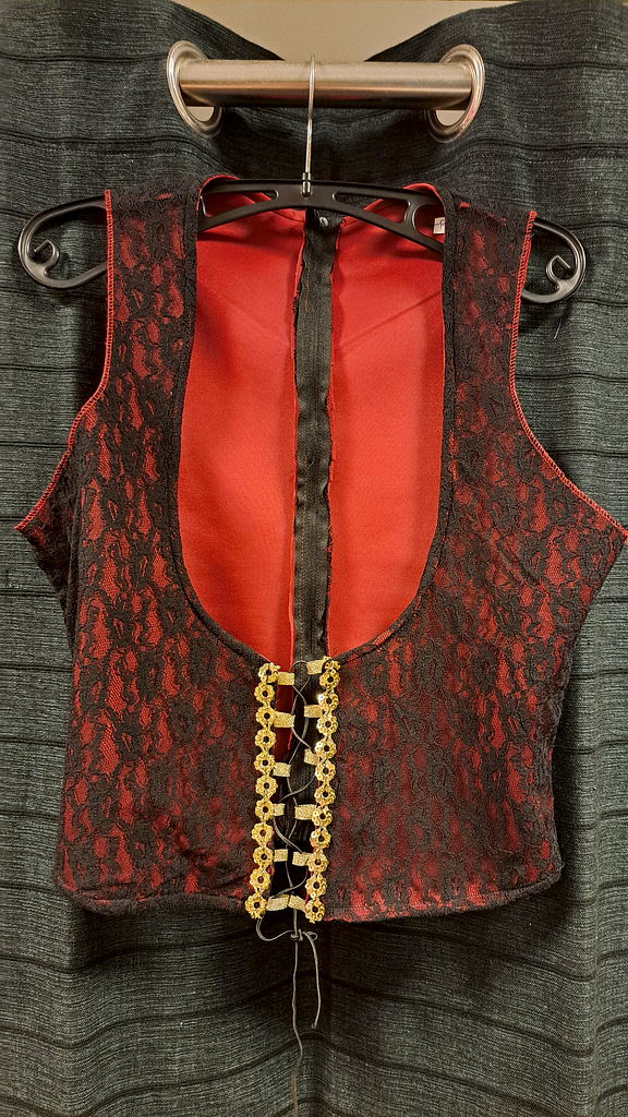 Gilet rood zwart
