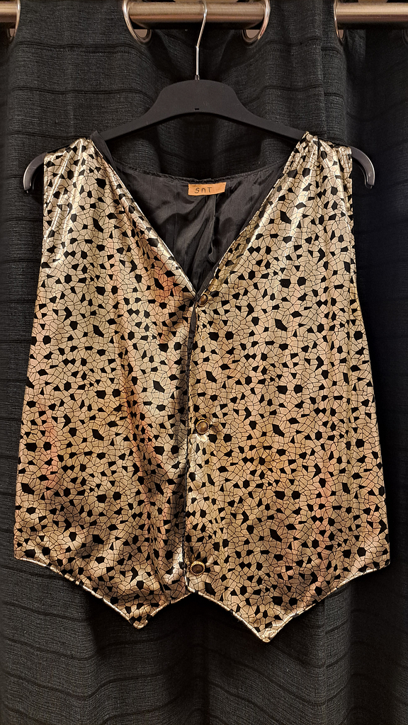 Gilet gouden zwarte stip