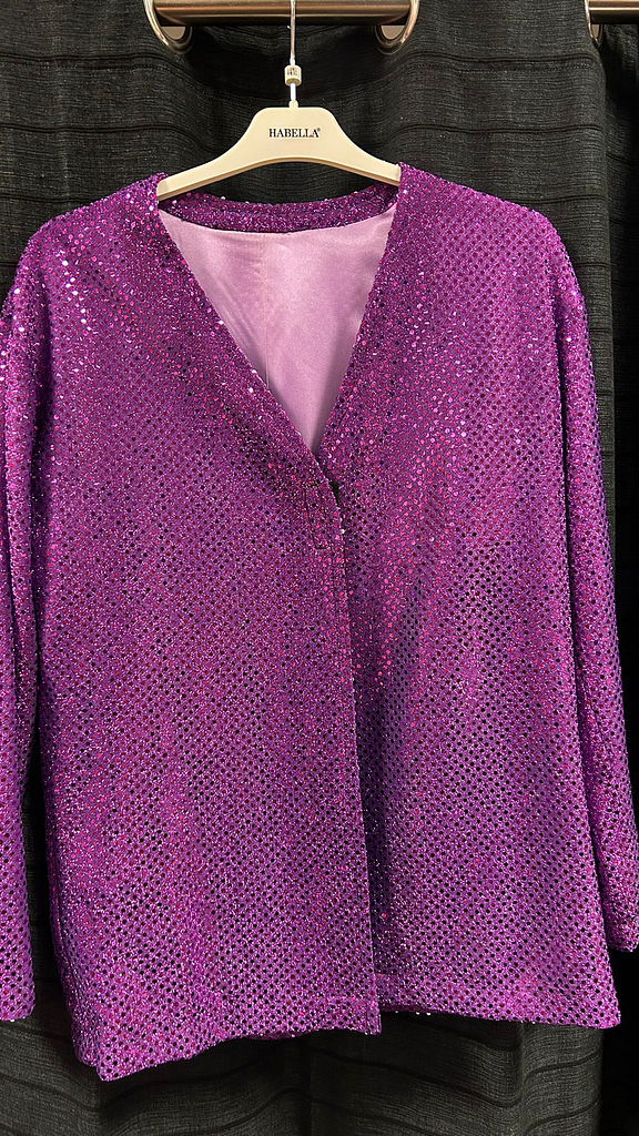Paars pailletten jasje