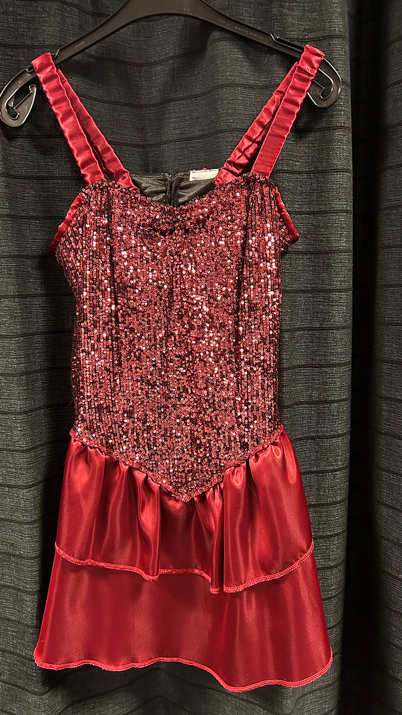 Roze pailletten jurk met schouderbandjes