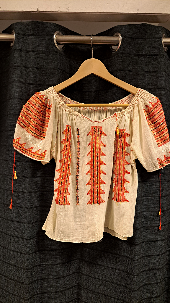 Tiroler blouse korte mouw