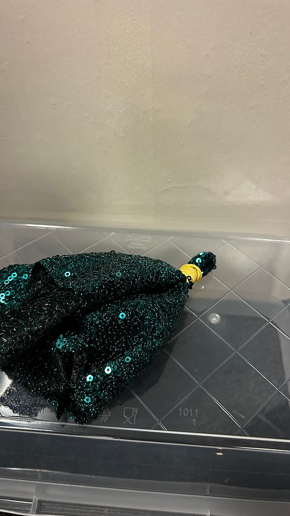 Haarfrutzel glitter donkergroen