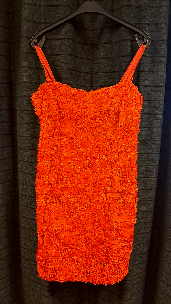 Rode bloemen pallet jurk