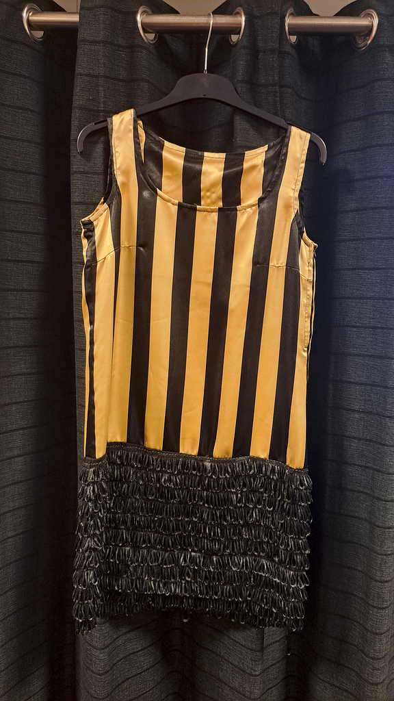 Jurk gestreept met kant