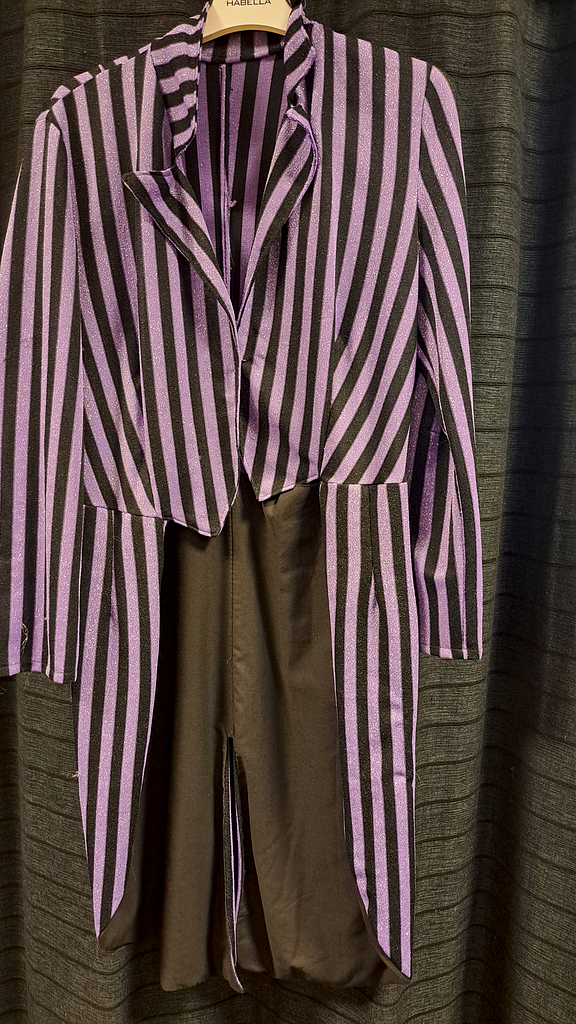 Jacquet paars zwarte streep