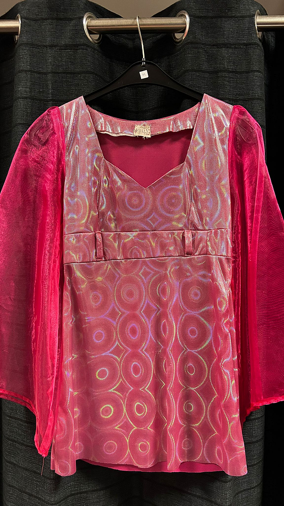 Tuniek roze glitterstof