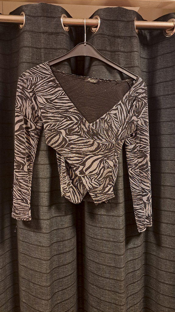 Korte top zebra print