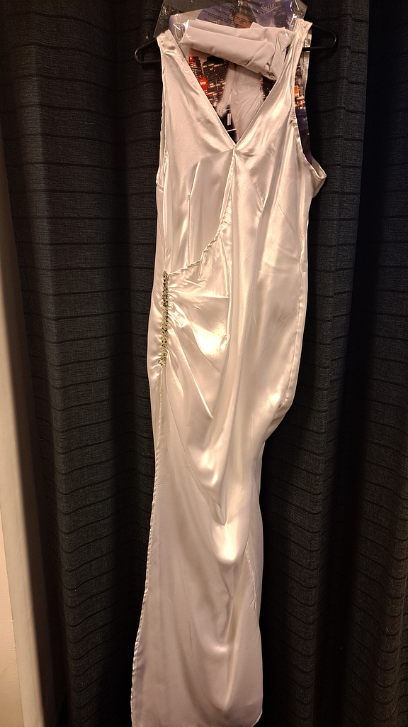 Witte glimmende gala jurk