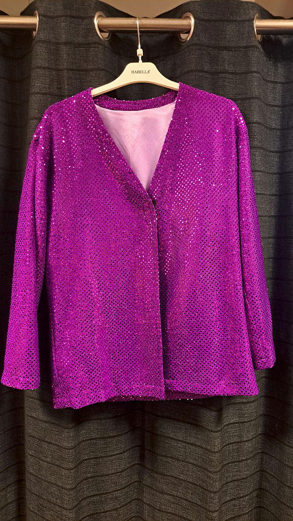 Roze glitter vest