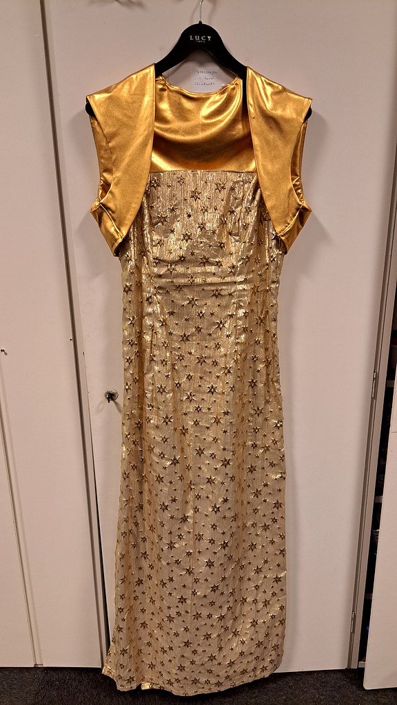 Gouden galajurk met bolero