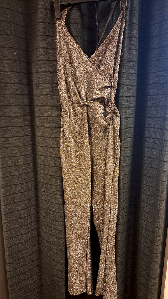 Mouwloos hlittetpak zilver