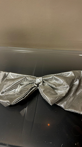 Zilveren strik voor het haar