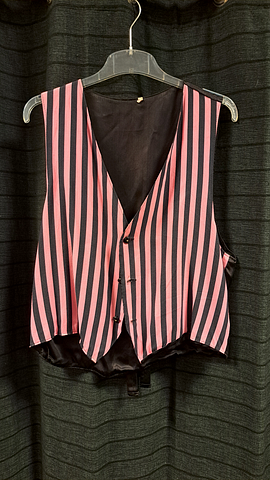 Gilet streep roze en zwart