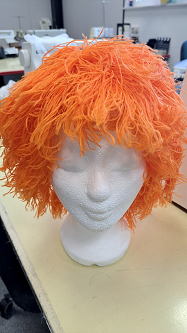 Pruik oranje haar