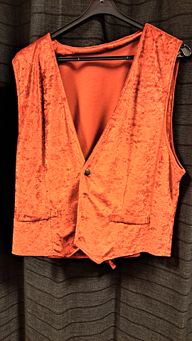 Rood velours gilet