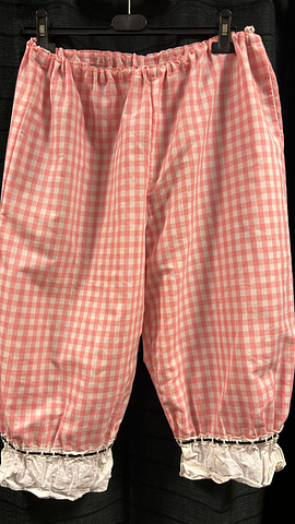 Roze geblokte pyjamabroek 