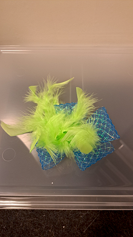 Haarclip veren en lint